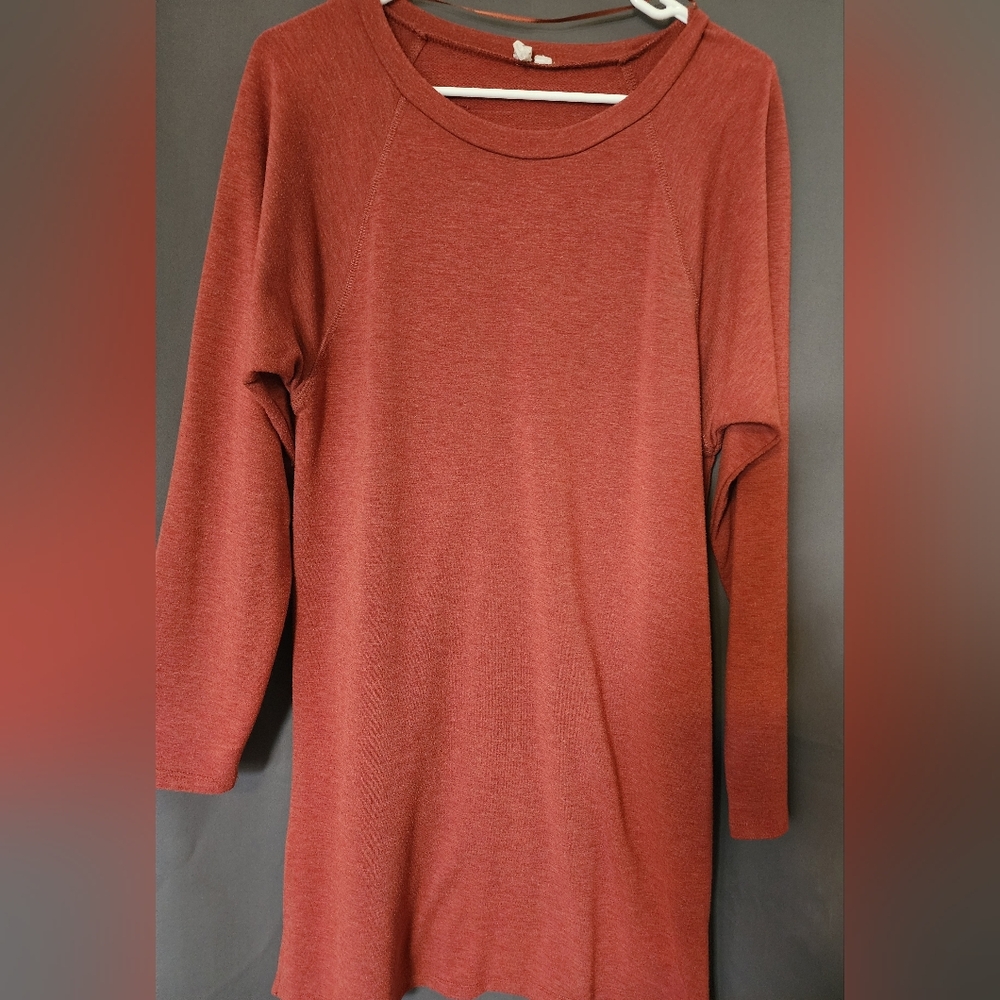 Cable and Gauge Dress, Women's Medium Burnt Orange Cable and Gauge Dress
